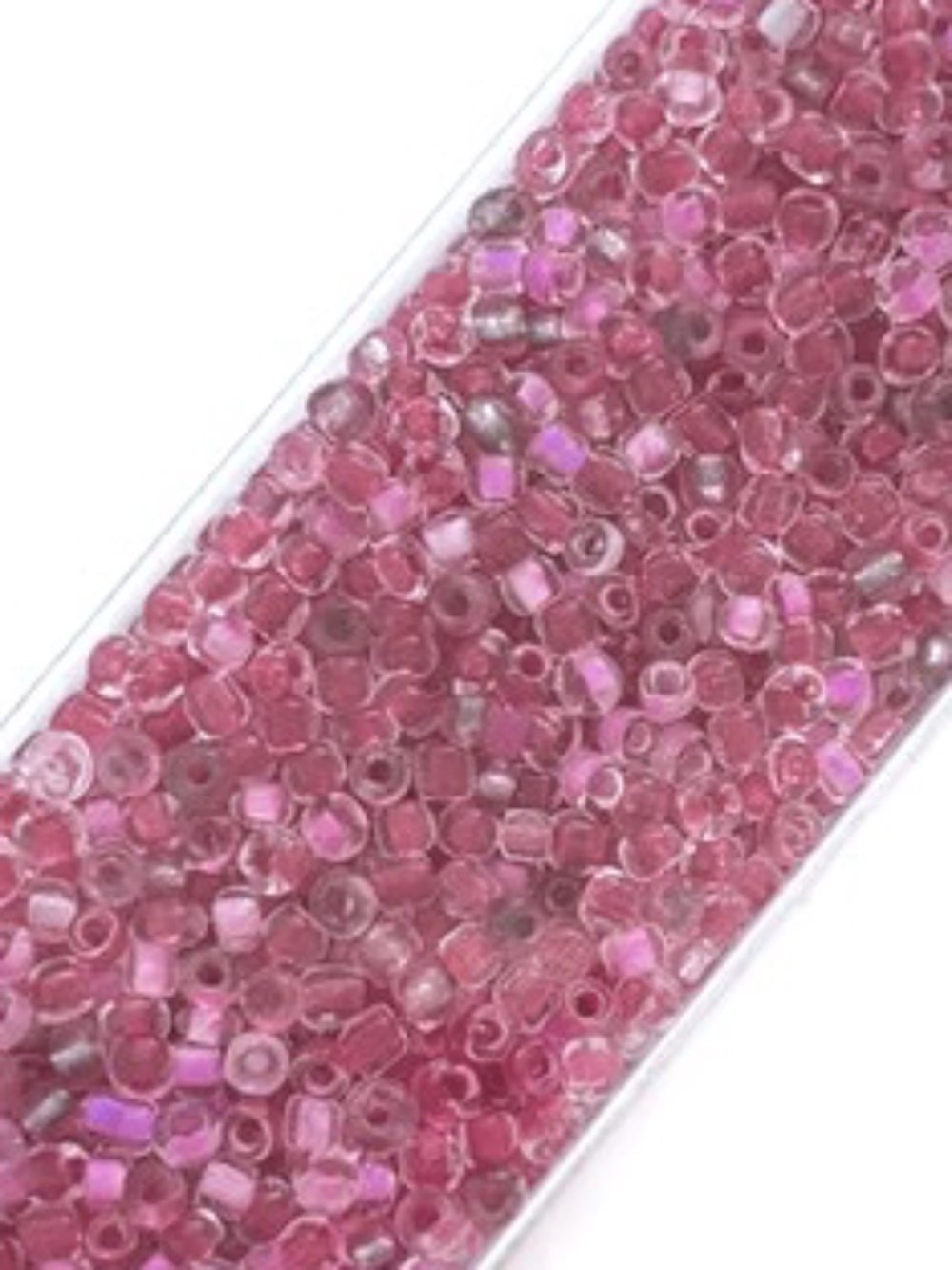 As Low As $2 Tubed 2mm Bubblegum & Raspberry Mix Seed Beads 12/0 35g